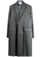 sacai trench en laine à lien de resserrage - Gris