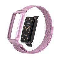 Milanese loop bandje met case - Lila - Xiaomi Smart Band 7 Pro Milanese loop bandje met case - Lila - Xiaomi Smart Band 7 Pro