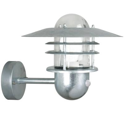 Buitenlamp voordeur bewegingsmelder &apos;Agger&apos; Nordlux E27 fitting Verzinkt IP54