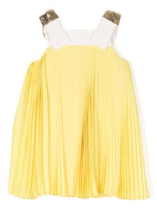 Hucklebones London robe plissée à détail de nœud - Jaune