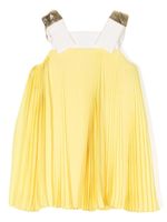 Hucklebones London robe plissée à détail de nœud - Jaune