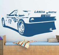 Muursticker race auto Lancia