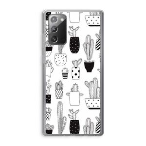 Cactusmotief: Samsung Galaxy Note 20 / Note 20 5G Transparant Hoesje