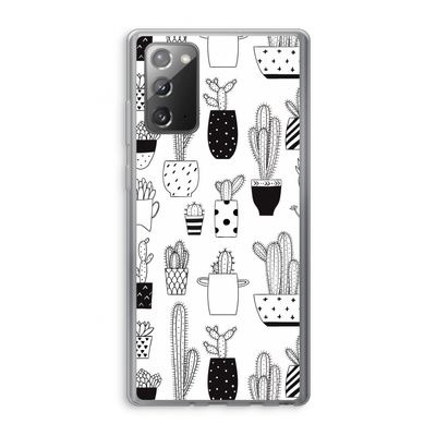 Cactusmotief: Samsung Galaxy Note 20 / Note 20 5G Transparant Hoesje