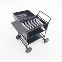 1:12 Mini huis speelgoed simulatie outdoor Square kar oven (zwart)