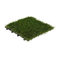 Tuintegel/terrastegels - 6x stuks - groen - kunstgras - 30 x 30 cm - vlonder tegels