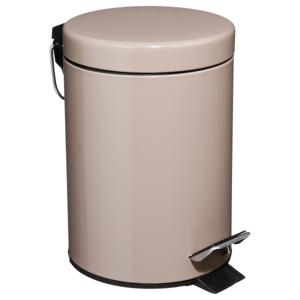 5Five Prullenbak - pedaalemmer - taupe - metaal - 3 L - 17 x 25 cm - Voor badkamer en toilet