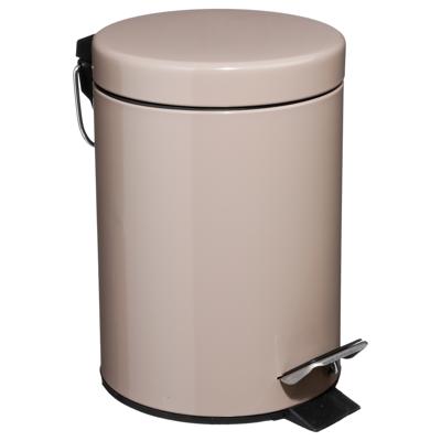 5Five Prullenbak - pedaalemmer - taupe - metaal - 3 L - 17 x 25 cm - Voor badkamer en toilet
