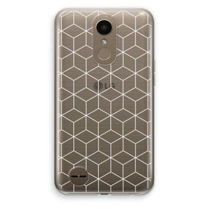 Zwart-witte kubussen: LG K10 (2017) Transparant Hoesje