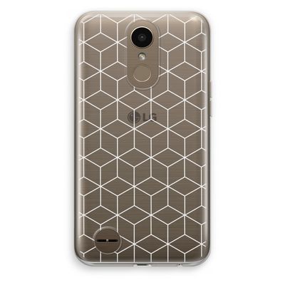 Zwart-witte kubussen: LG K10 (2017) Transparant Hoesje