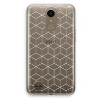 Zwart-witte kubussen: LG K10 (2017) Transparant Hoesje