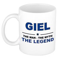 Naam cadeau mok/ beker Giel The man, The myth the legend 300 ml - Naam mokken - thumbnail