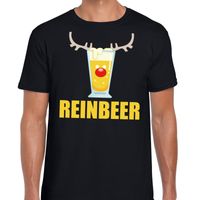 Foute Kerst t-shirt Reinbeer zwart voor heren