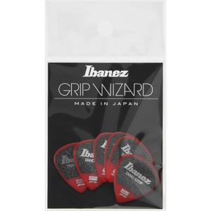 Ibanez PPA16HSGRD Grip Wizard Sand Grip plectrumset 6-pack heavy rood