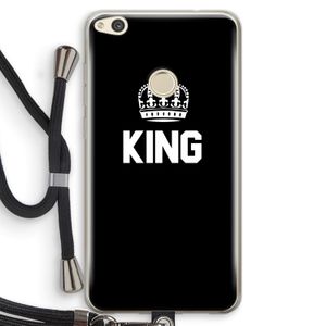 King zwart: Huawei Ascend P8 Lite (2017) Transparant Hoesje met koord