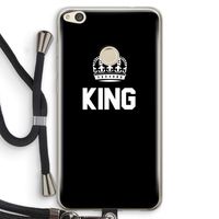 King zwart: Huawei Ascend P8 Lite (2017) Transparant Hoesje met koord
