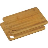 Snijplank - 2x - 24 x 35 cm - bamboe hout - broodplank - snijplankje - borrelplank