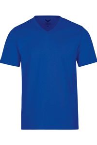 TRIGEMA Comfort Fit T-Shirt V-hals koninklijk, Effen