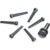 D&apos;Addario PWPS9 Plastic Bridge Pins Ebony brugpinnen (set van 6)