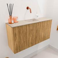 Toiletmeubel Mondiaz Joya Dlux | 80 cm | Meubelkleur Oak | Faye wastafel Frappe Wasbak Midden | Zonder kraangat(en) Toiletmeubel Mondiaz Joya Dlux | 80 cm | Meubelkleur Oak | Faye wastafel Frappe Wasbak Midden | Zonder kraangat(en)