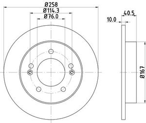 Remschijf Gecoat 55261PRO 8DD355117011