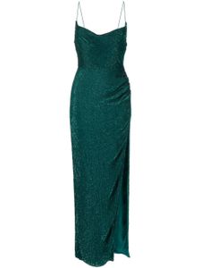 Retrofete robe longue Katya à sequins brodés - Vert