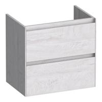 Brauer Inspire - Onderkast Ondiep - 60 cm - met 2 Softclose Lades Greeploos en 1 Sifon Uitsparing - Forest Seashell