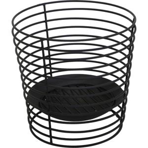 Vuur emmer/vuurkorf Firebasket Spiral - zwart - ijzer - D48 x H46 cm - rond