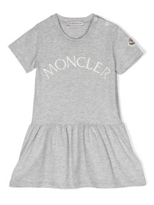 Moncler Enfant robe à logo brodé - Gris