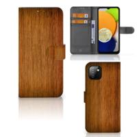 Samsung Galaxy A03 | Book Style Case | Donker Hout