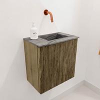 Toiletmeubel Mondiaz Joya Dlux | 40 cm | Meubelkleur Dusk | Faye wastafel Sombra Wasbak Rechts | Zonder kraangat(en)