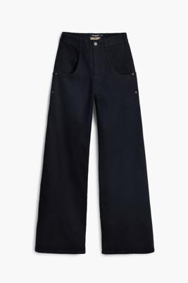 Wide Leg Maitrepierre jeans - BLACK - XS