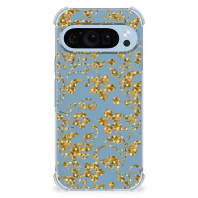 Google Pixel 9 | 9 Pro Case Gouden Bloemen Google Pixel 9 | 9 Pro Case Gouden Bloemen