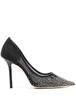 Jimmy Choo escarpins Love 100 mm à ornements en cristal - Noir