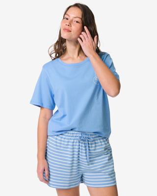 HEMA Nijntje damesshortama jersey strepen blauw (blauw)