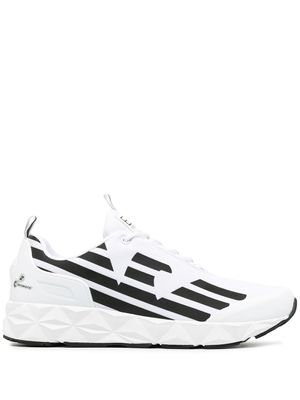 Ea7 Emporio Armani baskets bicolores - Blanc