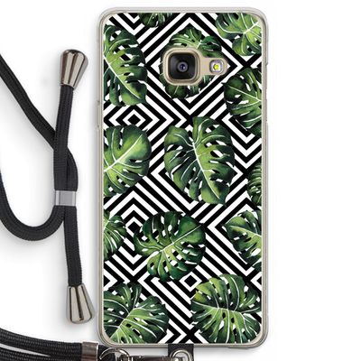 Geometrische jungle: Samsung Galaxy A3 (2016) Transparant Hoesje met koord