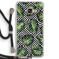 Geometrische jungle: Samsung Galaxy A3 (2016) Transparant Hoesje met koord