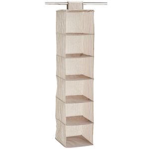 Kast organizer - hangend - 6 vakken - 30 x 30 x 129 cm - beige