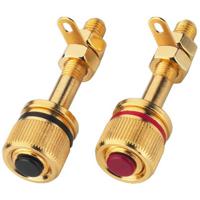 Monacor BP-530G kabel-connector speaker terminals Goud - thumbnail