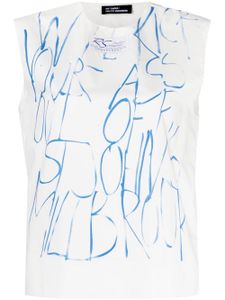 Raf Simons débardeur à imprimé graphique - Blanc