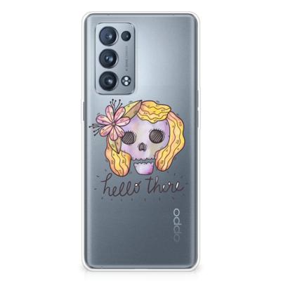 Silicone Back Case OPPO Reno 6 Pro Plus 5G Boho Skull Silicone Back Case OPPO Reno 6 Pro Plus 5G Boho Skull