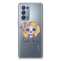 Silicone Back Case OPPO Reno 6 Pro Plus 5G Boho Skull