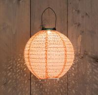 Solar Lampion 25 cm Koraal Marrakesh - Annas collection