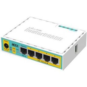 Mikrotik hEX PoE lite bedrade router Fast Ethernet Wit