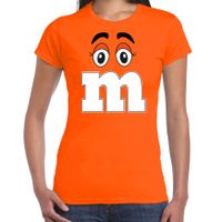 Verkleed t-shirt M voor dames - oranje - carnaval/themafeest kostuum - thumbnail