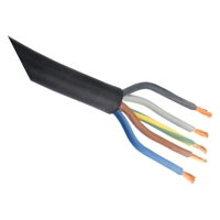Rubber Kabel | Glad | 5X2.5 | Zwart | 2M - 03.030.37