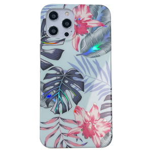 Samsung Galaxy S22 Plus hoesje - Backcover - Softcase - Bloemenprint - Bloemen - TPU - Groen/Blauw