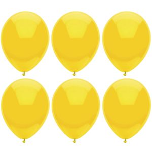 Ballonnen verjaardag/thema feest - 200x stuks - geel - 29 cm