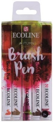 Talens brushpennen Ecoline bruin 5 stuks